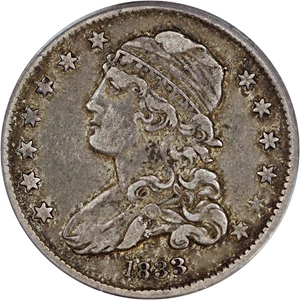 image for: 1833 25c PCGS/CAC XF40
