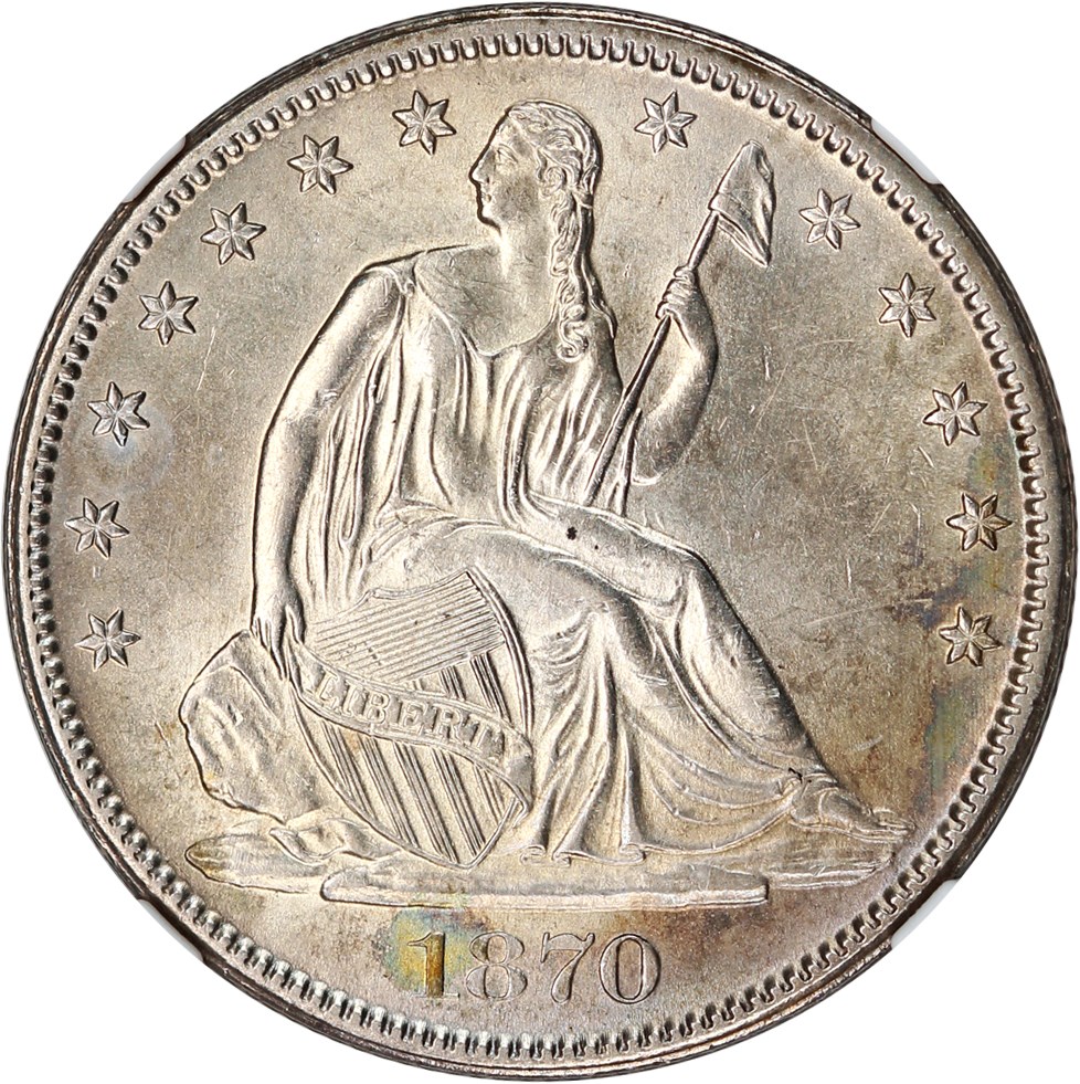 image for: 1870-S 50c NGC MS61