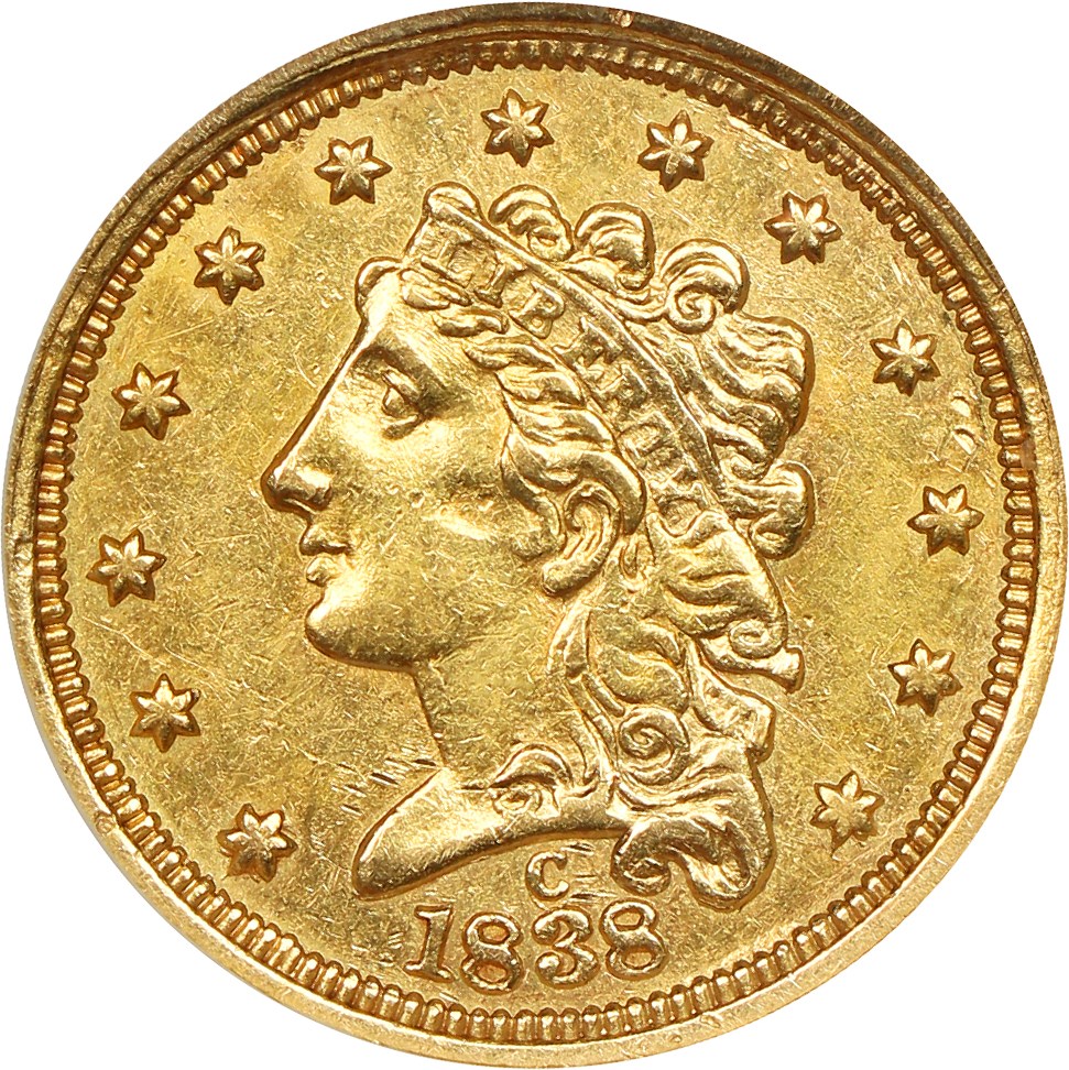 image for: 1838-C $2 1/2 NGC AU50