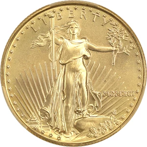 image for: 1991 Gold Eagle $25 PCGS MS69