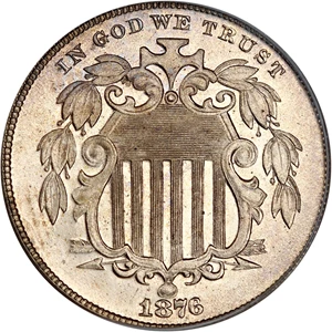 image for: 1876 5c PCGS/CAC Proof 64