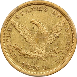 image for: 1844-O $10 PCGS AU50