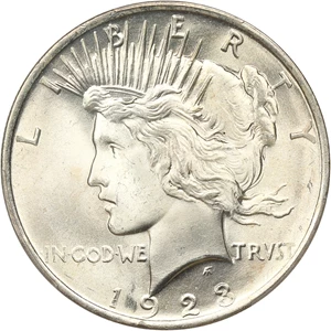 image for: 1923 $1 PCGS MS66+