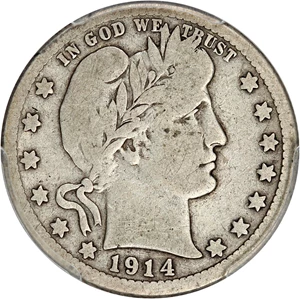 image for: 1914-S 25c PCGS/CAC VG-08