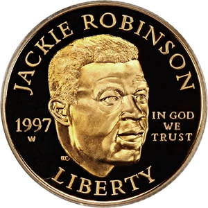 image for: 1997-W Jackie Robinson $5 PCGS Proof 69 DCAM