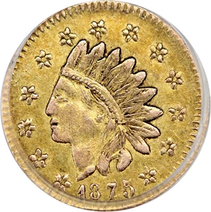 image for: 1875 Cal. Gold 50c PCGS AU53 (BG-1037)