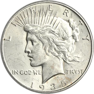 image for: 1935-S $1 PCGS MS62