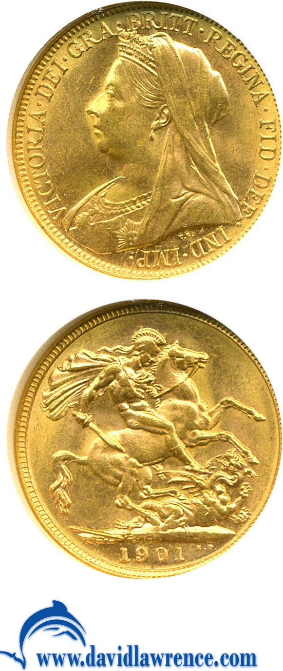 image for: Australia: 1901-M Sov (KM-13) NGC MS62 ex: Reserve Bank of Australia