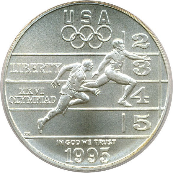 image for: 1995-D $1 PCGS MS70 (Olympic Track & Field)