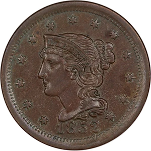 image for: 1852 1c NGC MS64 BN (N-4)