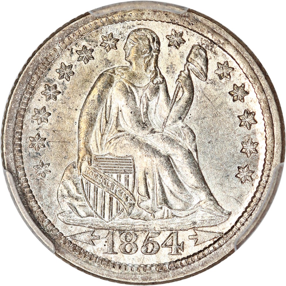 image for: 1854-O 10c PCGS/CAC MS63 (Arrows)