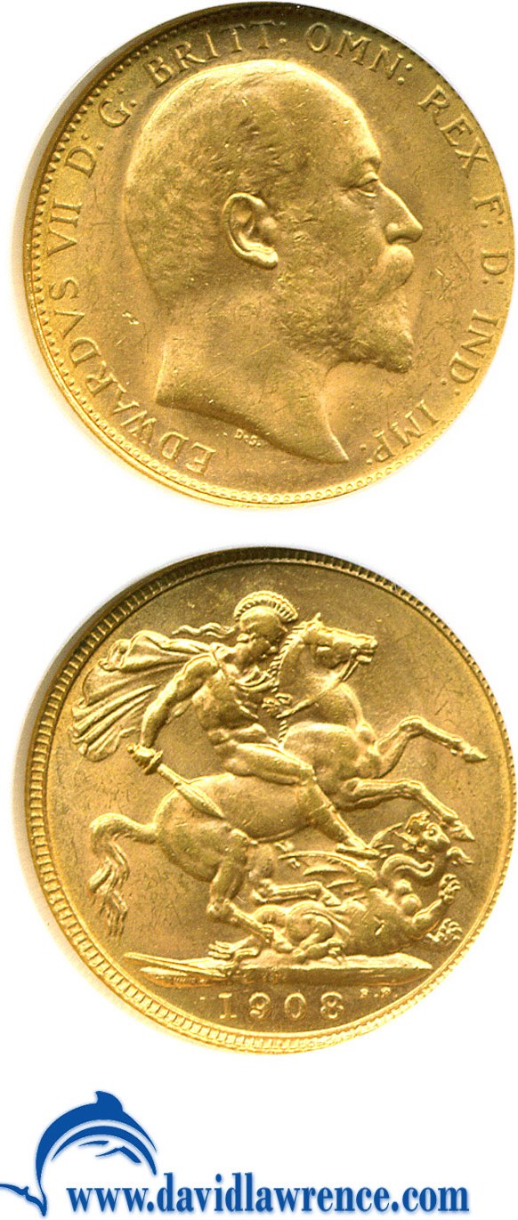 image for: Australia: 1908-P Sov (KM-15) NGC MS63 ex: Reserve Bank of Australia