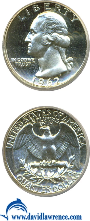 image for: 1962 25c ICG Proof 70 Cameo