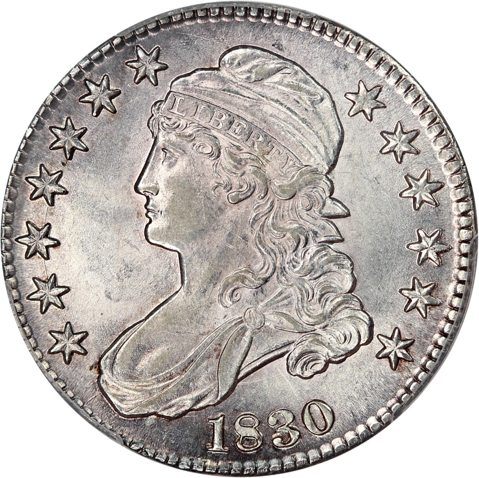 image for: 1830 50c PCGS MS63 (Small 0)