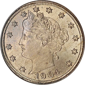 image for: 1904 5c NGC MS65