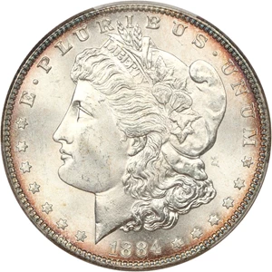 image for: 1884 $1 PCGS MS67