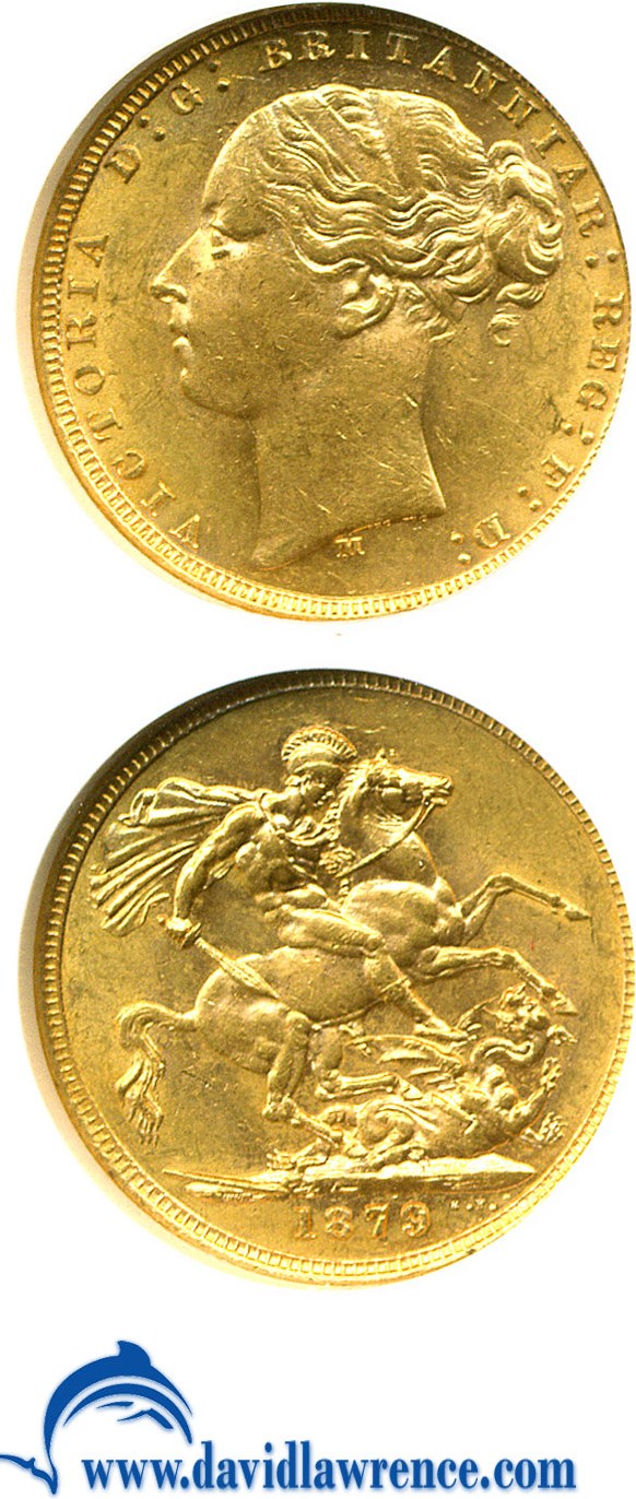 image for: Australia: 1879-M Sov St.George (KM-7) NGC MS61 ex: Reserve Bank of Australia