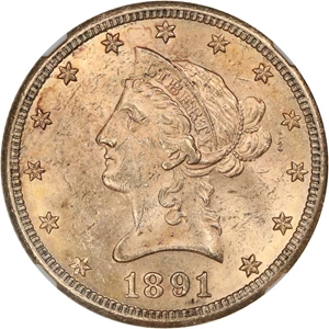 image for: 1891-CC/CC $10 NGC MS62 (FS-501)