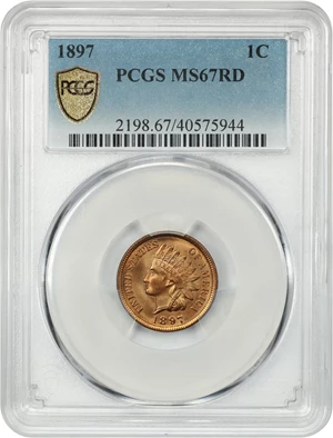 image for: 1897 1c PCGS MS67 RD