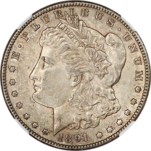 image for: 1891-CC $1 NGC/CAC AU55