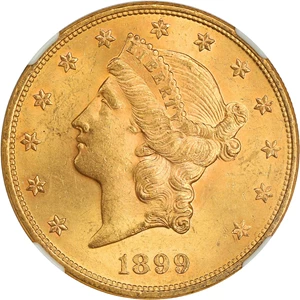 image for: 1899 $20 NGC MS63