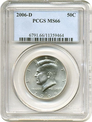 image for: 2006-D 50c PCGS MS66