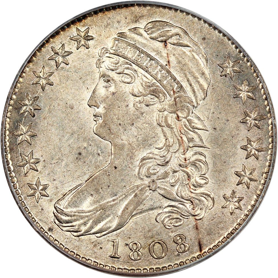 image for: 1808/7 50c PCGS/CAC AU55 (OGH)