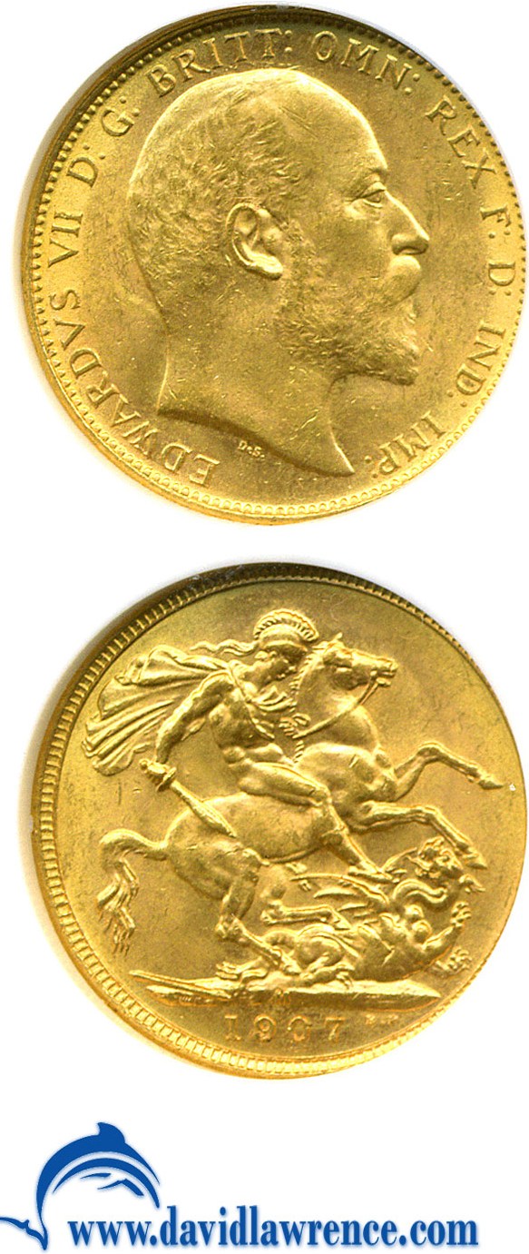 image for: Australia: 1907-M Sov (KM-15) NGC MS63 ex: Reserve Bank of Australia