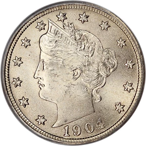 image for: 1904 5c PCGS/CAC MS66