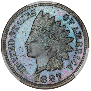 image for: 1887 1c PCGS Proof 64 BN