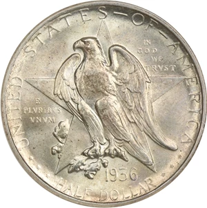image for: 1936-D Texas 50c NGC MS67