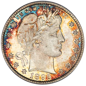 image for: 1895-S 25c PCGS/CAC MS64