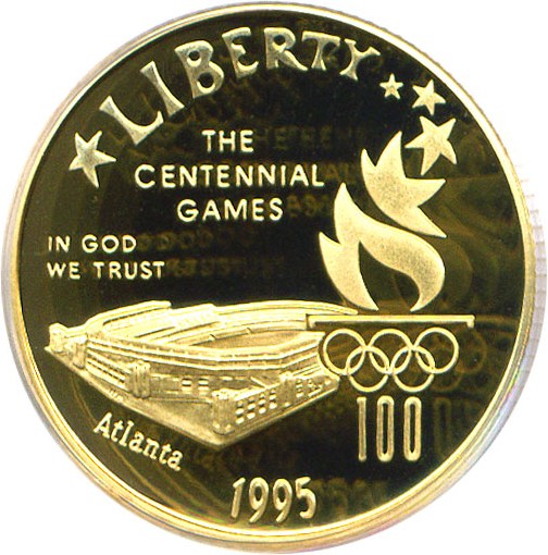image for: 1995-W $5 Olympic Stadium PCGS Proof 70 DCameo