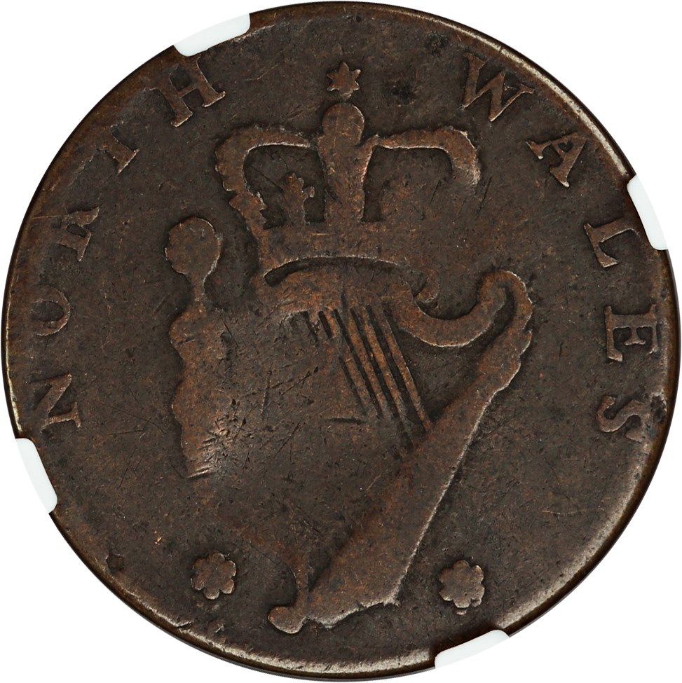image for: 1795 Washington, North Wales 1/2 P NGC F12 BN (Plain Edge)
