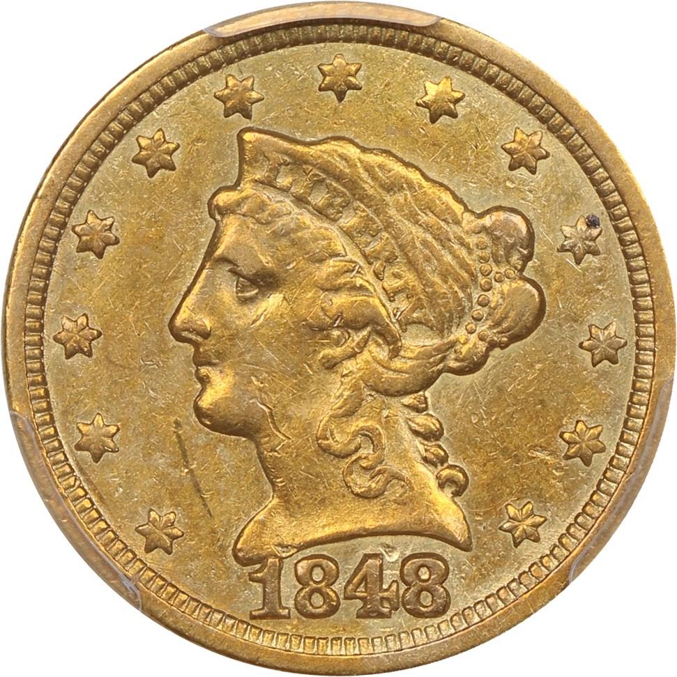 image for: 1848-C $2 1/2 PCGS XF45