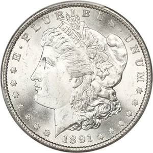 image for: 1891-S $1 PCGS/CAC MS65