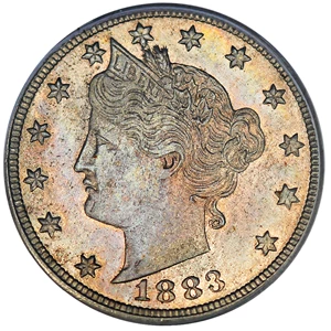 image for: 1883 5c PCGS MS63 (With Cents)