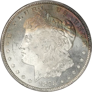 image for: 1878 7TF $1 PCGS/CAC MS63 (Reverse of 1879)