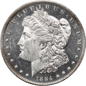 image for: 1884-O $1 PCGS/CAC MS62 DMPL