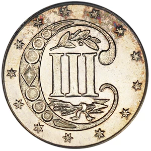 image for: 1870 3cS PCGS/CAC Proof 63