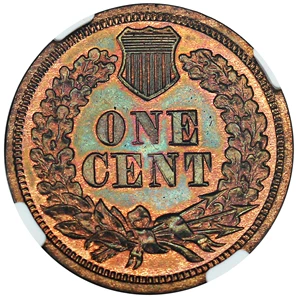 image for: 1868 1c NGC Proof 65 RB (Medallic Alignment)
