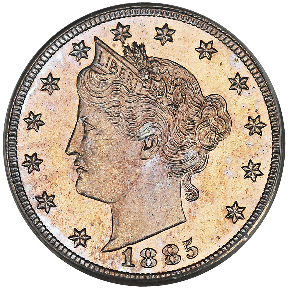 image for: 1885 5c PCGS/CAC Proof 64