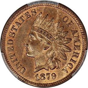 image for: 1879 1c PCGS/CAC MS64 RB