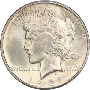 image for: 1921 Peace $1 PCGS MS65 (High Relief)