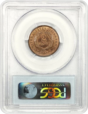 image for: 1872 2c PCGS/CAC MS65 RB (Doubled Die, FS-101)