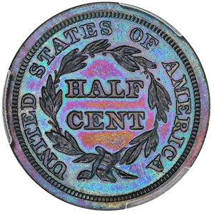 image for: 1857 1/2c PCGS/CAC Proof 65 RB