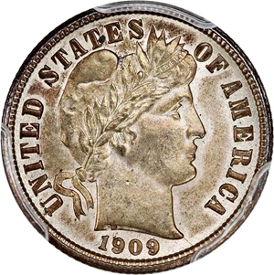 image for: 1909 10c PCGS/CAC MS64