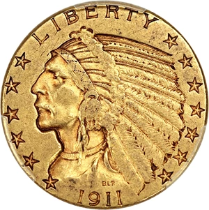 image for: 1911-D $5 PCGS/CAC XF45