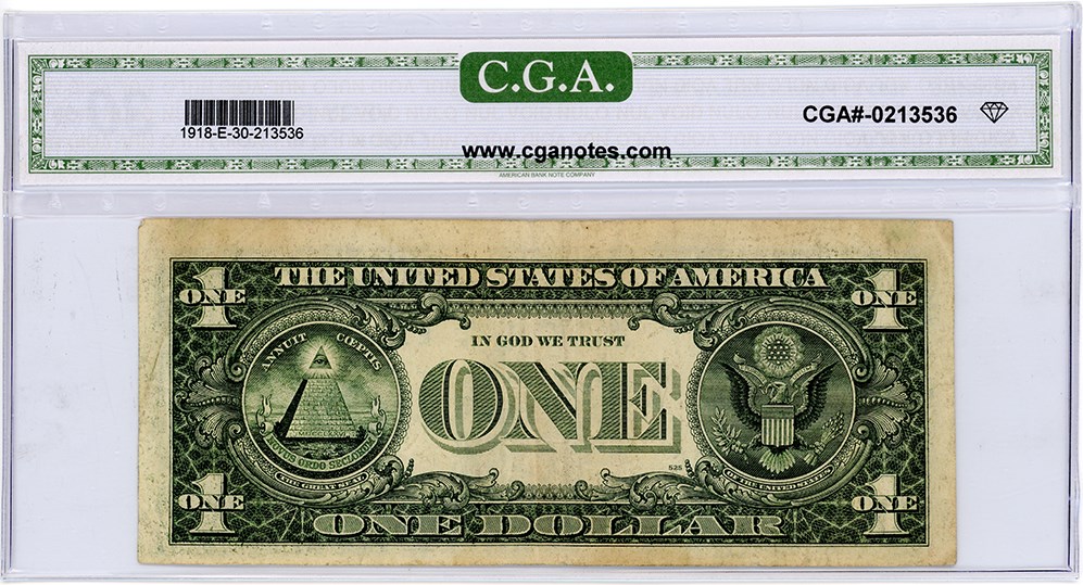 image for: FR. 1918E 1993 $1 Federal Reserve Note CGA Very Fine 30