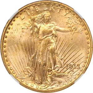 image for: 1913-D $20 NGC MS65
